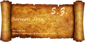 Sarnyai Zita névjegykártya